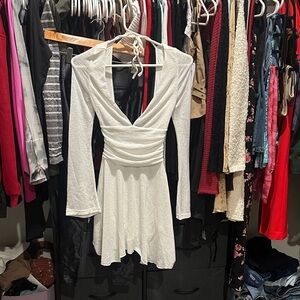 PRINCESS POLLY ROMPER Elegant White Long Sleeve